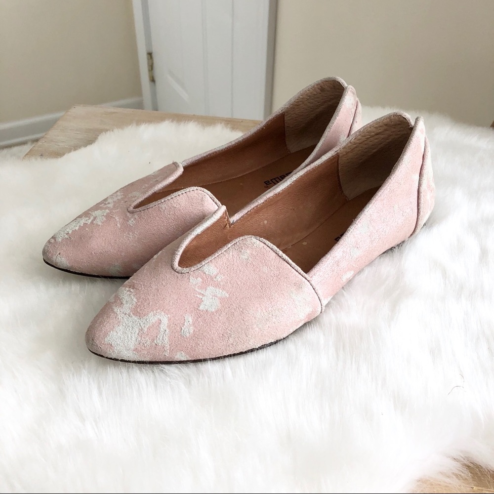 Gee WaWa Pink Leather Flats